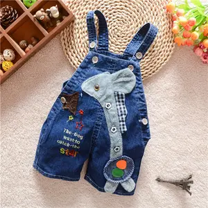 JS-150G Celana Jeans Tali Bahu Terbaru Anak-anak Ke Cina Celana Jeans Bermotif Anak-anak