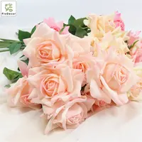 Wholesale High Quality Artificial Rose Flower Silk Real Touch Latex Coated Wedding Party Home Decoration Christmas Showroom
