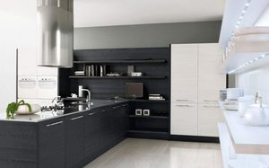 Armario de cocina negro de alto brillo, <span class=keywords><strong>despensa</strong></span> sencilla para el hogar - Product Image 6