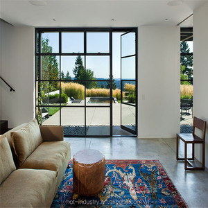 moderno de hierro forjado ventana insonorizadas doble vidrio rejas de hierro ventana popular para cafe <span class=keywords><strong>casa</strong></span> - Product Image 2