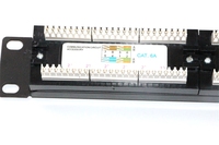 Pabrik Mendistribusikan 12 24 48 Port 110 IDC 19 ''UTP Unshielded Cat6a Panel Patch