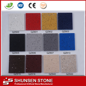 Precio barato estelar diseño cristal de cuarzo losa de piedra Fuente de la fábrica - Product Image 1