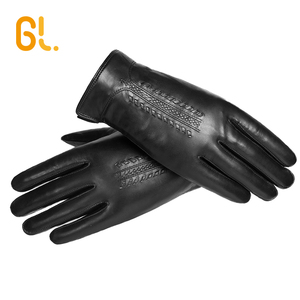 <strong>Mens</strong> Thick <strong>Black</strong> Handjob Goatskin Driving <strong>Leather</strong> <strong>Gloves</strong> in Europe for <strong>Men</strong> - Product Image 5