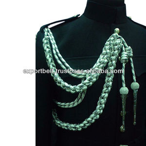 สายคล้องไหล่สีขาวเงินปลายทองแท่งแบบฝรั่งเศสปลายทองเหลืองชุบโครเมี่ยมถักด้วยมือเสื้อผ้าเป็นมิตรกับสิ่งแวดล้อม - Product Image 3