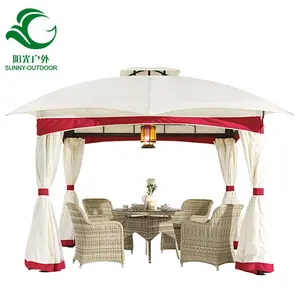 थोक रेस्तरां धातु Gazebo उद्यान तम्बू एल्यूमीनियम मंडम GAZEBO 3.5*3.5m/3*4m