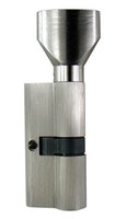 Cilindro de Cerradura de Embutir de Latón Sólido, Cilindro Europeo OEM Hyland de 80mm con Llave de un Lado y Pomo de Giro del Otro Lado