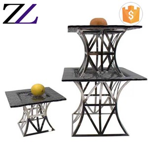 Pantalla <span class=keywords><strong>de</strong></span> Buffet para <span class=keywords><strong>restaurante</strong></span> árabe, Juego <span class=keywords><strong>de</strong></span> 3 piezas, elevador <span class=keywords><strong>de</strong></span> postres, espejo escalonado <span class=keywords><strong>de</strong></span> oro, servir pastel, buffet, pasas y elevación - Product Image 2