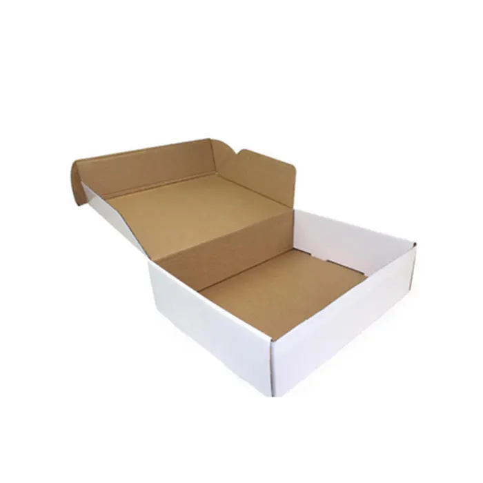 HOT 무료 사용자 정의 디자인 저렴 한 하이 퀄리티 프로모션 재활용 전자 플루트 화이트 골판지 포장 상자