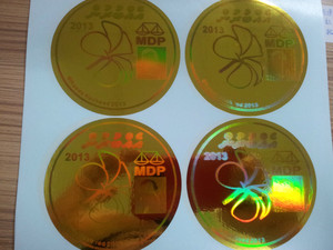 Silver&amp;gold 2d/3d <strong>Hologram</strong> <strong>with</strong> Custom Shape and <strong>Serial</strong> <strong>Number</strong> ,PET Material Custom Size <strong>Hologram</strong> Stickers - Product Image 5