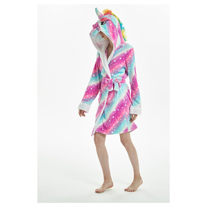 En gros Femmes Flanelle <span class=keywords><strong>Robe</strong></span>, Léger Plaine Teints Peignoir - Product Image 1