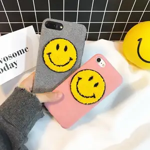 TPU Silikon Korea Wajah Senyum Mewah Ponsel Case untuk iPhone 7 7 Plus 6 6 S 6 Plus 9 manis Kembali Cover Case Shell