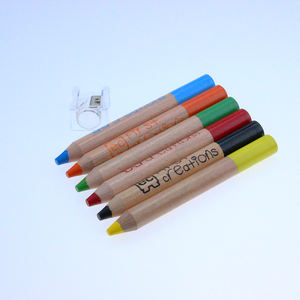 Grande couleur boisée de <span class=keywords><strong>crayons</strong></span> de cire pour les étudiants avec 6 pièces non toxiques dans une boîte en carton - Product Image 2