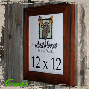 Pino rústico de madera de 12x12 marcos tamaños personalizados foto marco funia foto marco venta al por mayor - Product Image 4