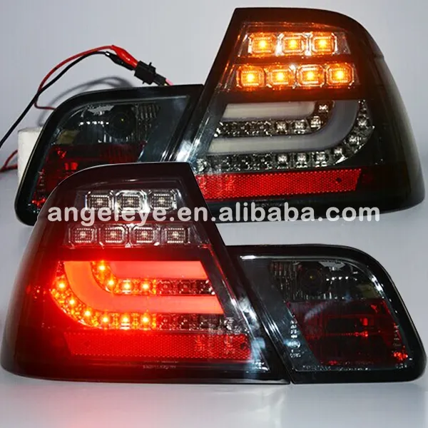 BMW için E46 2 kapı 320 328 325 330CI LED kuyruk lambası arka ışıklar 2003-2005 yıl için duman siyah SN
