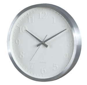 Rotondo telaio in alluminio al quarzo moderno <span class=keywords><strong>orologio</strong></span> <span class=keywords><strong>da</strong></span> <span class=keywords><strong>parete</strong></span> in metallo - Product Image 4