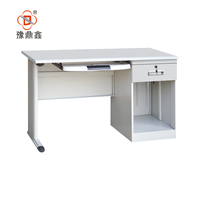 Bureau de travail individuel personnalisé pour ordinateur, table de travail fermée avec 2 tiroirs et 2 portes