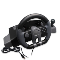 Volant de course C-STAR NS-9888 3-en-1 rouge g 29 - Connexion filaire - Volant de jeu pour PC, pour 360, pour iOS Android
