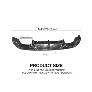 Diffusore per Paraurti Posteriore in Fibra di Carbonio Golf7 GolfVII per Volkswagen VW <span class=keywords><strong>Golf</strong></span> 7 MK7 <span class=keywords><strong>R</strong></span> / <span class=keywords><strong>R</strong></span> <span class=keywords><strong>Line</strong></span> dal 2014 in Poi - Product Image 3