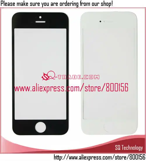 Kính thay thế màn hình cho iPhone 5 ngoài màu đen trắng