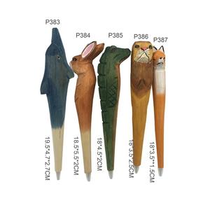 <span class=keywords><strong>Penne</strong></span> a Sfera Creative di Qualità in Legno Intagliato a Mano a Forma di Animale, Ideali Come <span class=keywords><strong>Regalo</strong></span> - Product Image 3