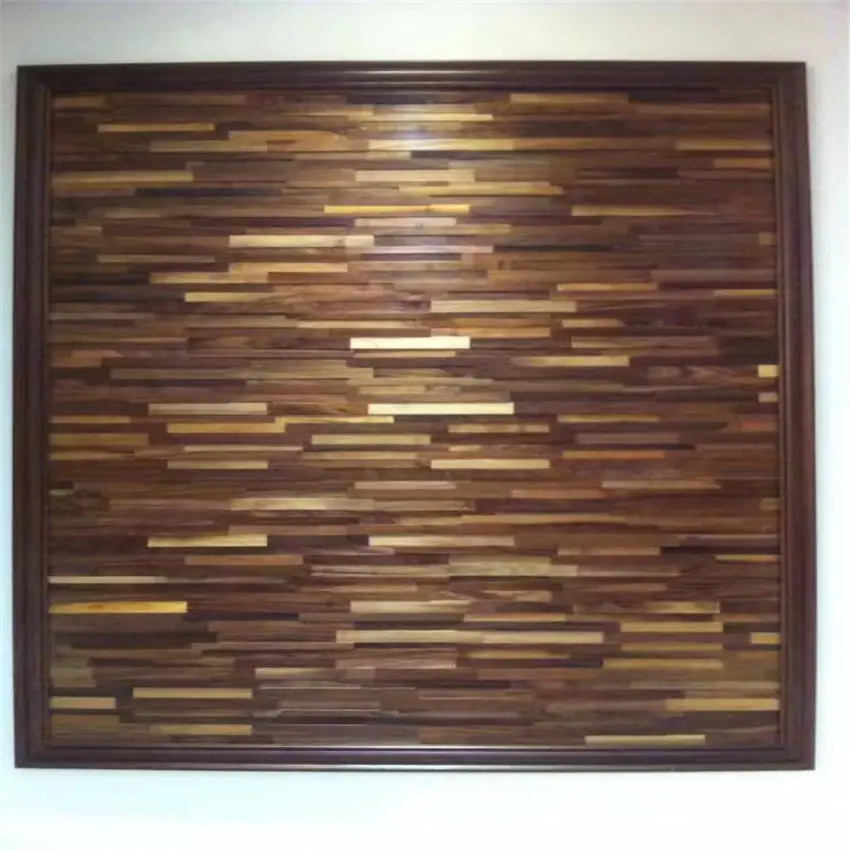 3D-dekorationswandpaneel mit Holzmaterial 100 % Massivholz