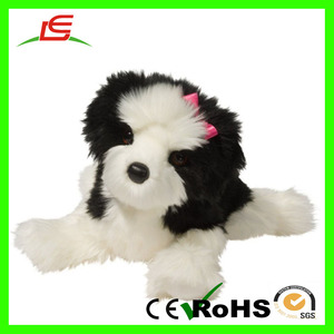 Prix bas 12 "En Peluche Flossy <span class=keywords><strong>Shih</strong></span> Tzu Avec Noir Blanc - Product Image 2