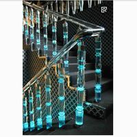 Colonne de cristal pour escaliers Piliers décoratifs en verre Autre produit d'artisanat en cristal