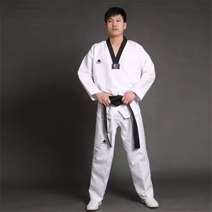 Sample free shipping Unisex Gender and sports Martial Arts Wear Type best taekwondo clothing uniforms suit