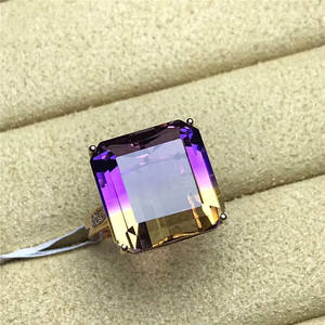 แหวนทองคำขาว 18K สไตล์วินเทจจากอิตาลี ประดับด้วยอเมทรีน 14.15 กะรัต และเพชรแท้ธรรมชาติ เครื่องประดับชั้นดีสำหรับงานแต่งงาน - Product Image 4