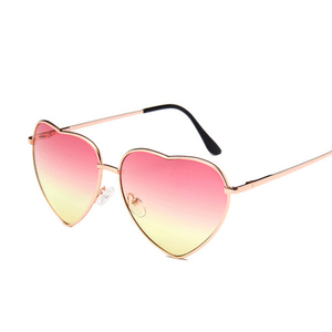 Moda en forma de corazón gafas de sol mujer de lujo <span class=keywords><strong>marca</strong></span> diseñador vintage retro gafas de sol Ray pequeño oculos gafas de sol - Product Image 5