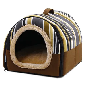 Vouwen Moderne Huis Vormige Huisdier Bed Afneembare Animal Bed Huis Voor Koop Houten Huizen Indoor