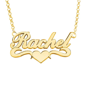 Collana <span class=keywords><strong>con</strong></span> ciondolo dichiarazione personalizzata in oro 18 carati placcato personalizzato qualsiasi nome <span class=keywords><strong>con</strong></span> gioielli collana <span class=keywords><strong>cuore</strong></span> per le donne - Product Image 2