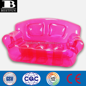 Il doppio sofà gonfiabile su ordinazione di plastica durevole il sofà gonfiabile della bolla <span class=keywords><strong>rosa</strong></span> piega la mobilia dei doppi divani - Product Image 3
