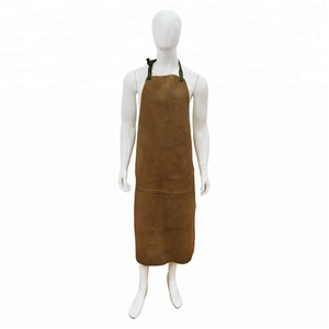 Custom Heat Proof <strong>Apron</strong> Cow Spit <strong>Leather</strong> Work Welding <strong>Aprons</strong> for Body Protection Construction <strong>Apron</strong> - Product Image 1