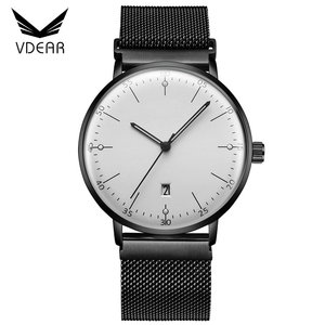 Orologio da Uomo Unico con Vetro Curvo Movimento al Quarzo Giapponese Miyota Quadrante Vuoto e Calendario Perpetuo - Product Image 1