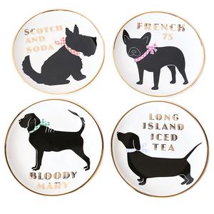 Özel logo seramik yemek tabakları 8 inç 10 inç porselen köpek tasarım yemekleri - Product Image 5