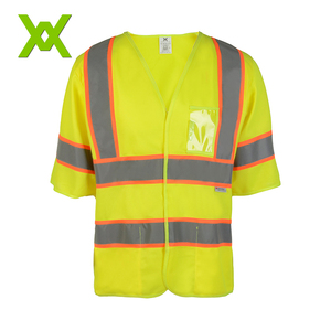 Camiseta Reflectante de Seguridad de <span class=keywords><strong>Alta</strong></span> <span class=keywords><strong>Visibilidad</strong></span> Clase 2 al por Mayor, con Logotipo Personalizado, Tejido Transpirable con Certificación ANSI - Product Image 6
