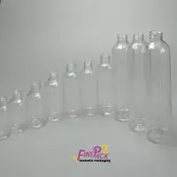 Small Clear Liquid Toner Bullet Bottle, Empty Plastic, PET