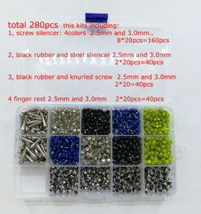 280 Chiếc/Bộ Kéo Cắt Tóc Bộ Phận Giảm Thanh Và Chỗ Để Ngón Tay. - Product Image 5