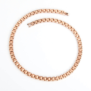 2025 gratis Ingrave logo oro rosa Acero inoxidable puro 99,99 germanio Collar para hombres - Product Image 3