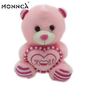 Monnca Personnalisé Promotion En Peluche Valentine De Mariage Amour Rose Ours en peluche Mini - Product Image 1