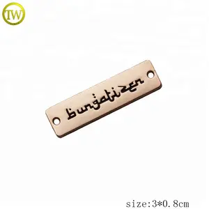 Abaya Label Topwin Offer Gold Accessory Brand Name Metal Label Tags Abaya Metal Logo Emblems For Women Underwear