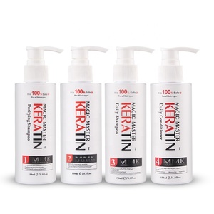 Juego de crema alisadora de queratina brasileña Natural OEM al mejor precio para tratamiento de queratina de cabello encrespado para cabello rizado MOQ bajo - Product Image 2