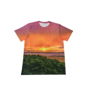 Lever du soleil t-shirt Tropical Image de Paysage Imprimé T shirt
