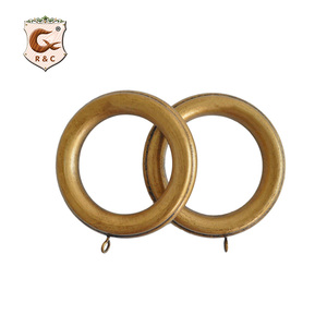 Anneaux de rideaux en bois antique de haute qualité fabriqués par des fabricants, anneaux de rideaux en bois <span class=keywords><strong>avec</strong></span> pinces - Product Image 1