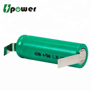 Bateria recarregável ni-mh 1.2v, bateria cilíndrica 1200mah 4/5aa nimh com pinos de solda