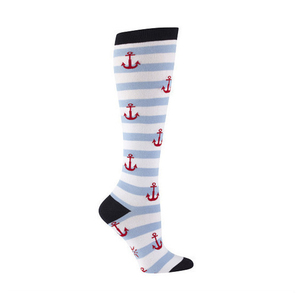 2015 Venta caliente de Calidad Algodón Argyle bigote personalizado mujer rodilla alta calcetín - Product Image 5