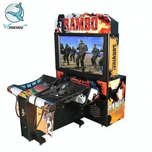 Moneda operado de video arma electrónica juego de disparos de Rambo máquina de arcade