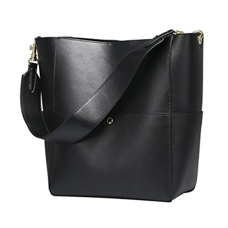 Женская модная винтажная сумка, кожаная сумка-мешок, сумка-тоут через плечо, сумочка, кошелек