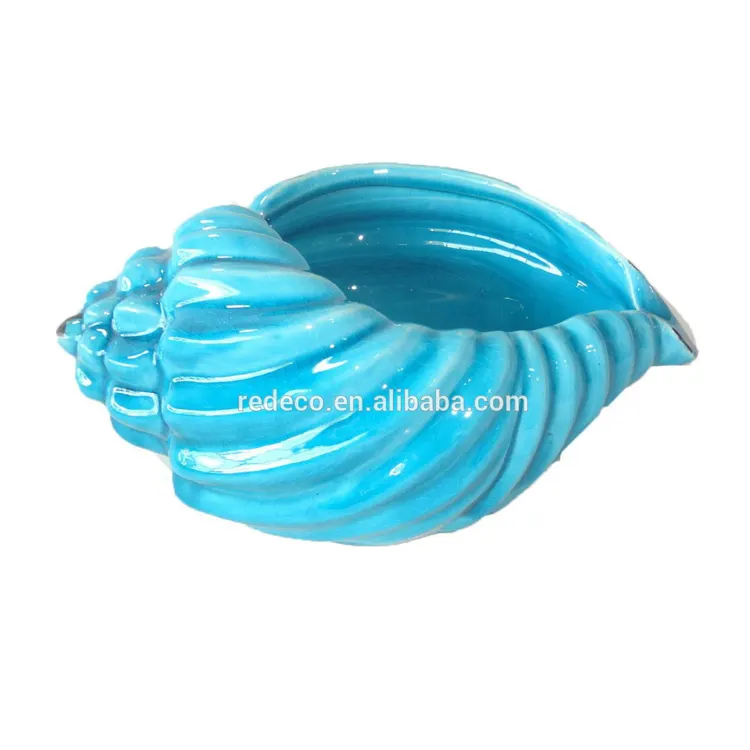 Ocean Style Ceramic Conch Shell Home Decoration For Wholesale